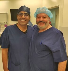 Training with Dr. Morris, National Secretary, ISAPS